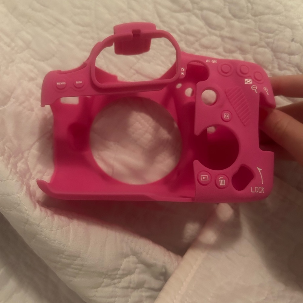 Pink camera silicone case